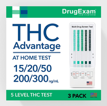 3 Pack -  THC Advantage Made in USA Multi Level Marijuana Home Urine Test Kit. H - £20.53 GBP