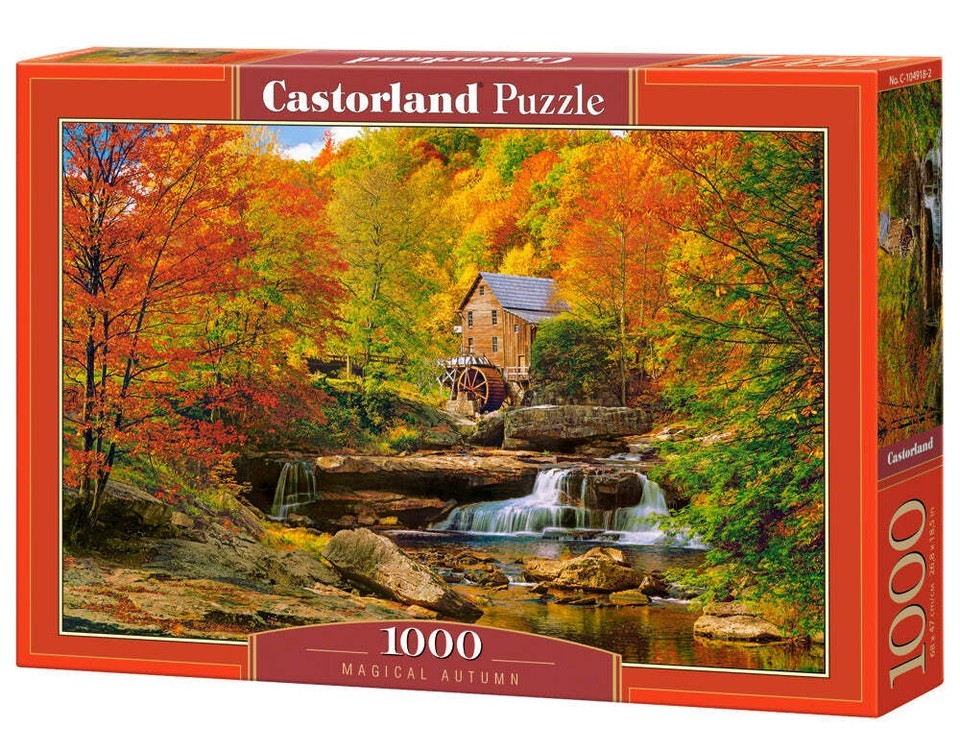 1000 Piece Jigsaw Puzzle, Magical Autumn, Water mil, Nature puzzles, Wat... - $36.55