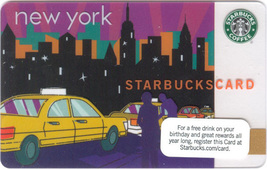 Starbucks 2010 New York City Yellow Cab Collectible Gift Card New No Value - $9.99