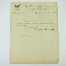 Theodore Roosevelt Signed Letter Ernest Eberhard Grand Conservatory Musi... - £1,016.93 GBP
