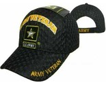 U.S. Army Star Veteran Vet Textured Mesh Ball Cap Embroidered 3D Hat Lic... - £12.54 GBP