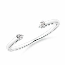 ANGARA Two-Stone Natural Diamond Open Ring, Girls in 14K Gold (IJI1I2, 0... - $422.10