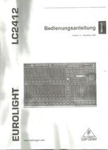 Behringer Eurolight lc2412 dmx Lighting Console OEM OWNERS MANUAL deutsc... - $22.11
