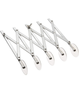 Stainless Steel Adjustable Pastry Cutter with 5 Wheels for Dough Dividing - $30.70 CAD