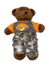Build A Bear Bear With Bear Squad Outfit Camouflage Teddy Orange - £8.06 GBP