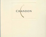 The Restaurant at Domaine Chandon Menu Yountville California Signed  - £38.10 GBP