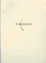 The Restaurant at Domaine Chandon Menu Yountville California Signed  - £37.98 GBP