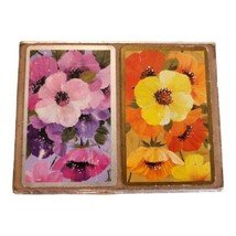 Vintage Congress Playing Cards 70&#39;s Double Deck Poppy Flowers - £18.37 GBP