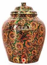 Printed Design Copper Water Dispenser Pot Matka Stoarage Home Garden - 6Ltr - €102,11 EUR