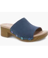 Dansko Women&#39;s Giana Milled Nubuck Slide Sandal in Blue Sz 41 US 10.5-11 M - $103.94