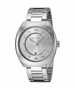 Gucci YA142308 Mens GG2570 Silver Tone Quartz Watch - $532.99