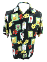 Blackwood vintage 1990s Men Hawaiian aloha shirt p2p 22&quot; bartender cockt... - £22.15 GBP
