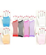 Women&#39;s Fishnet Fingerless Gloves Elbow,Wrist 8 Colors - £2.32 GBP