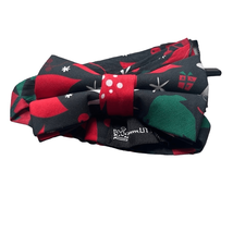 Littlest Prince Boys 0-8 Yr Red Green Black Poinsettia Bow Tie NEW Holiday - £13.20 GBP