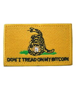 Don&#39;t Tread On My Bitcoin BTC Meme Gadsden Embroidered Velcro Patch - $7.99