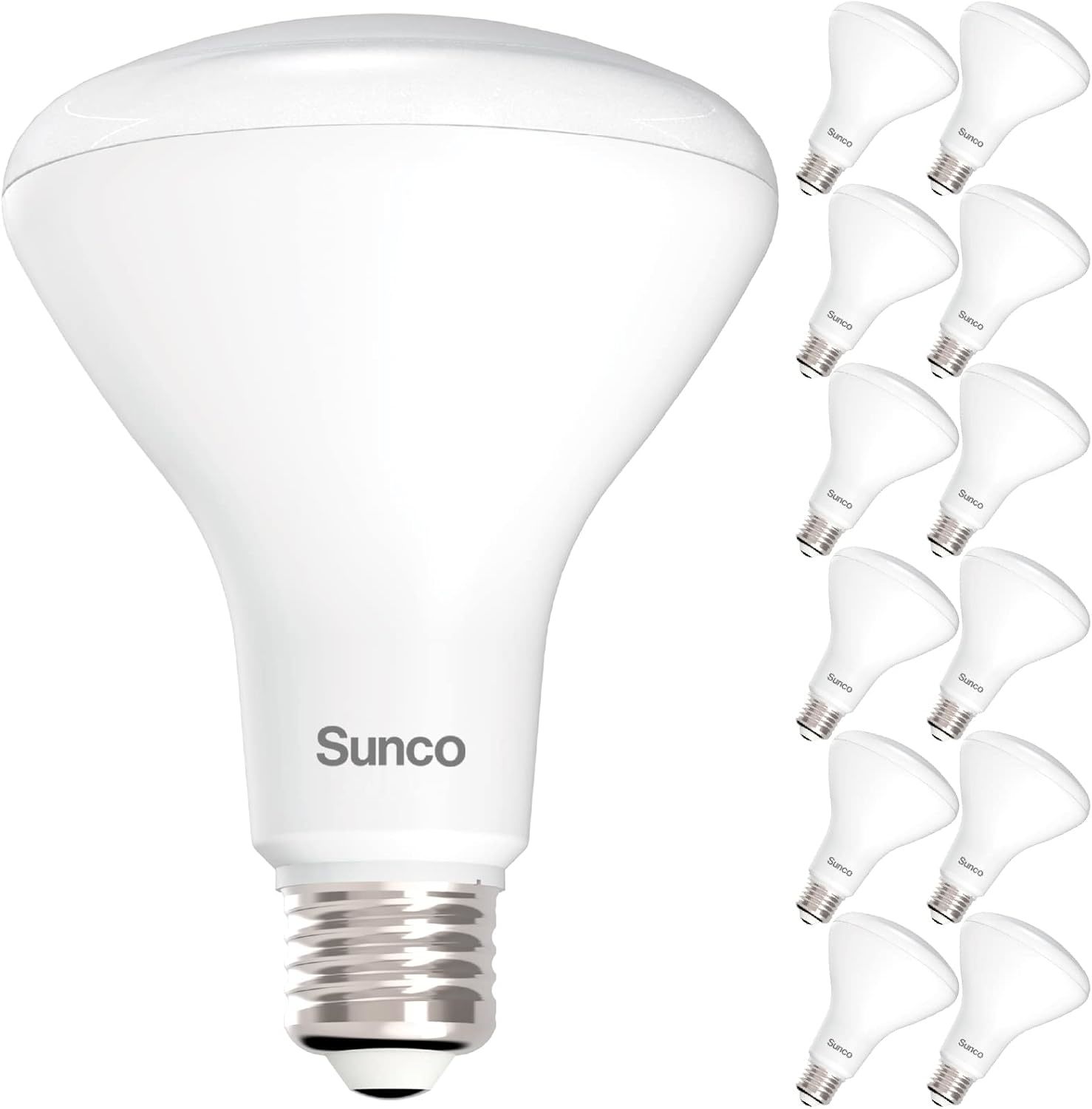 Sunco 12 Pack Br30 Light Bulbs Led, Recessed Can Light Bulbs,, Bedroom Ul. - $44.92