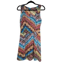 Guess Womens Sleeveless Colorful Dress Size 8 Lightweight Flowy Sheer - $243.75 MXN