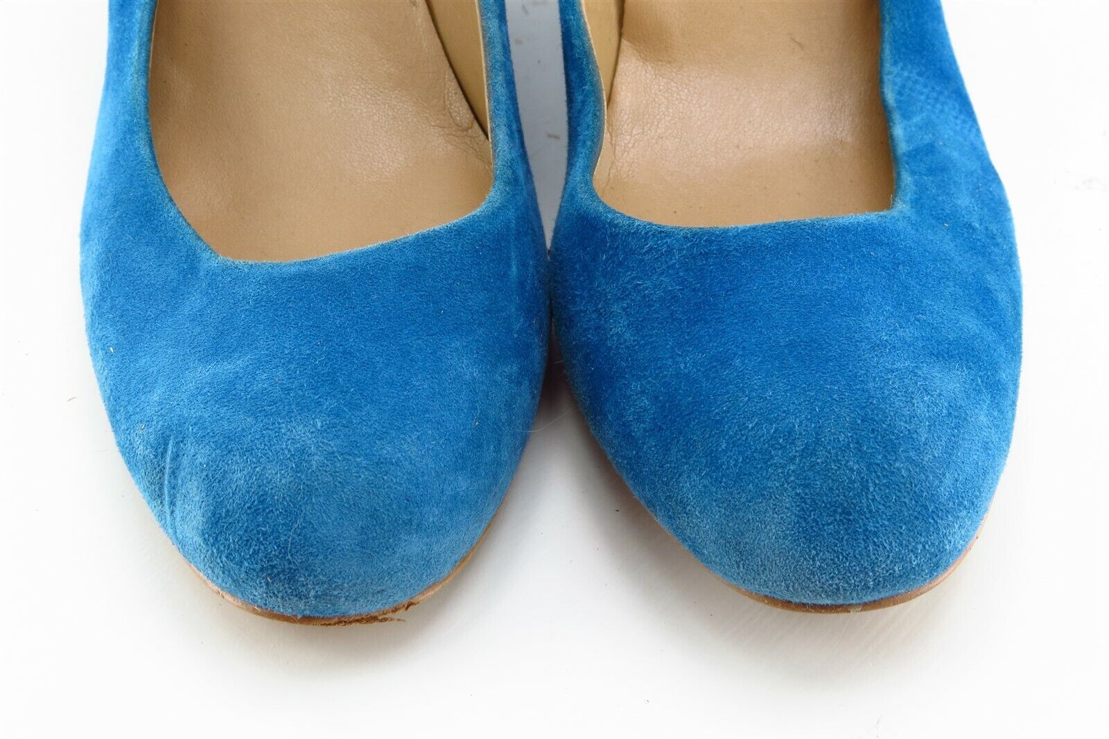 Primary image for Ann Taylor Women Sz 8.5 M Blue Wedge Suede Shoes