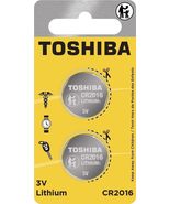 Toshiba CR2016 Battery 3V Lithium Coin Cell (100 Batteries) - $92.05 MXN+