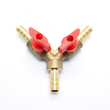 1Pcs Pure Copper Three-Way Pipe Connector Y-Type Brass Y 3-Way Shut Off Bal - £19.45 GBP