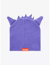 *OFFICIAL* Pokemon Gengar Smiling 3D Ears Purple Knit Beanie Hat - £19.75 GBP