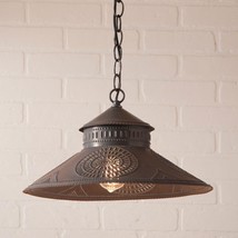 Shopkeeper Hang Light in Kettle Black Punched Tin - £109.11 GBP