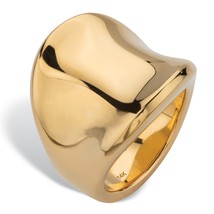 PalmBeach Jewelry 14k Gold Lightweight Nano Diamond Resin Filled Freeform Ring - £143.87 GBP