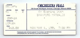 Branford Marsalis Concierto Ticket Stub Marzo 4 1991 Chicago Illinois - $39.59