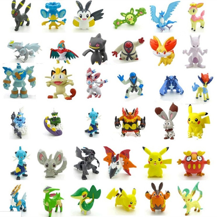 Primary image for Set of 24 Pokémon Figures 1" Birthday Cake Topper Figurines Play Set