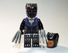 USA Minifigure Toy Black Panther Purple Suit Wakanda Forever Movie Collection - £5.32 GBP