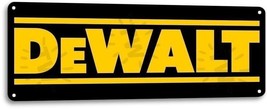 DeWalt Power Tools Mechanic Logo Garage Auto Shop Wall Decor Large Metal Sign - £16.84 GBP