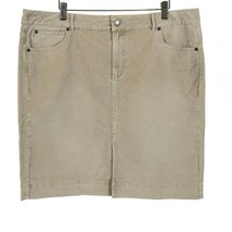 NWT Womens Plus Size 18 J. Jill Beige Classic Five-Pocket Corduroy Mini Skirt - £21.52 GBP