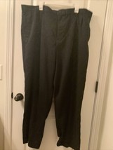 Carolina Bay Men&#39;s Black Pleated Front Casual Dress Pants Pockets Size 4... - $32.01