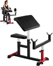 VEVOR Preacher Curl Bench, Seated Arm Isolated Barbell Dumbbell Bicep St... - $128.90