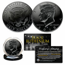 2020 BLACK RUTHENIUM JFK Kennedy Half Dollar U.S Coin w/ Capsule and Cer... - £8.97 GBP