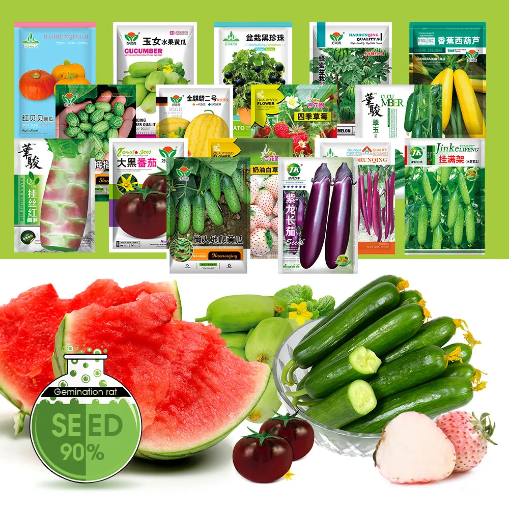16 Pack Fresh Harvest Seeds Bundle: Vegetable, Fruit, Melon, and Tomato Combo  - £17.22 GBP