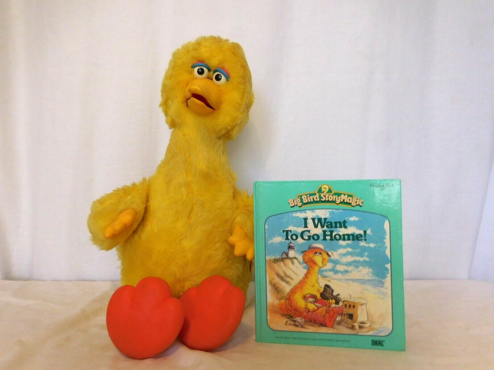 Big Bird Sesame Street Cassette Story Magic Plush Vintage 1986 Ideal Talking +  - $44.57