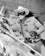 The Lone Ranger Clayton Moore 16x20 Poster on stair holding gun - £15.97 GBP