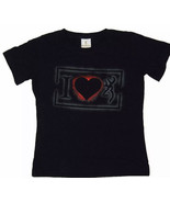 Womens I Heart Browning Buckmark Love Classic T-Shirt Tee Black S Small ... - $10.99