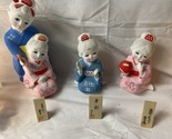 Sato Hakata Dolls Mom and Daughter Girl With Yarn Plus Signs - $148.50