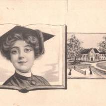 Graduation Girl Woman Volleyball 1910 Postcard Antique Vintage - £7.86 GBP