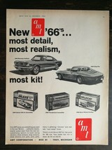 Vintage 1966 AMT Models Mustang & Corvette Stingray Full Page Original Ad - 721 - $6.64
