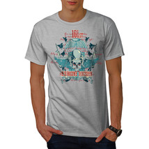 Wellcoda Airborne Division Skull Mens T-shirt, War Graphic Design Printe... - £14.63 GBP+