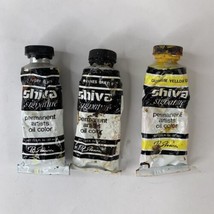 Lot of 3 Tubes Shiva Signature vintage Artists Oil Color 1.25 Fl. Oz. bl... - £20.85 GBP