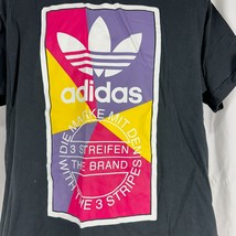 Adidas Men&#39;s Short Sleeved Crew Neck Graphic T-Shirt Size XL Black - $14.90