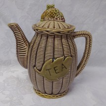 Tea Pot Tilso Basket Weave Ceramic Porcelain Numbered Japan Teapot - £19.50 GBP