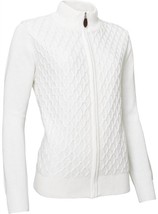 Abacus Sportswear Us Women Knitted Avondale Cardigan Vanilla - $2,646.78 MXN