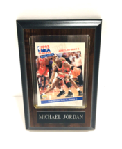 93 NBA Playoff Highlights Card Plaque Michael Jordan Upper Deck Wood Wal... - £26.47 GBP