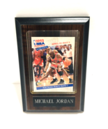 93 NBA Playoff Highlights Card Plaque Michael Jordan Upper Deck Wood Wal... - $618.82 MXN