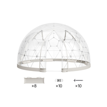 VEVOR Garden Dome Igloo, 12 x 7.2 ft Clear Bubble Tent for 4-7 Person, PVC - $436.90